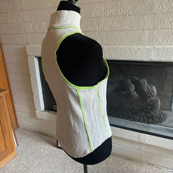 WE THE FREE Women's Oatmeal Ribbed Mockneck Tank Small - Picture 7 of 7